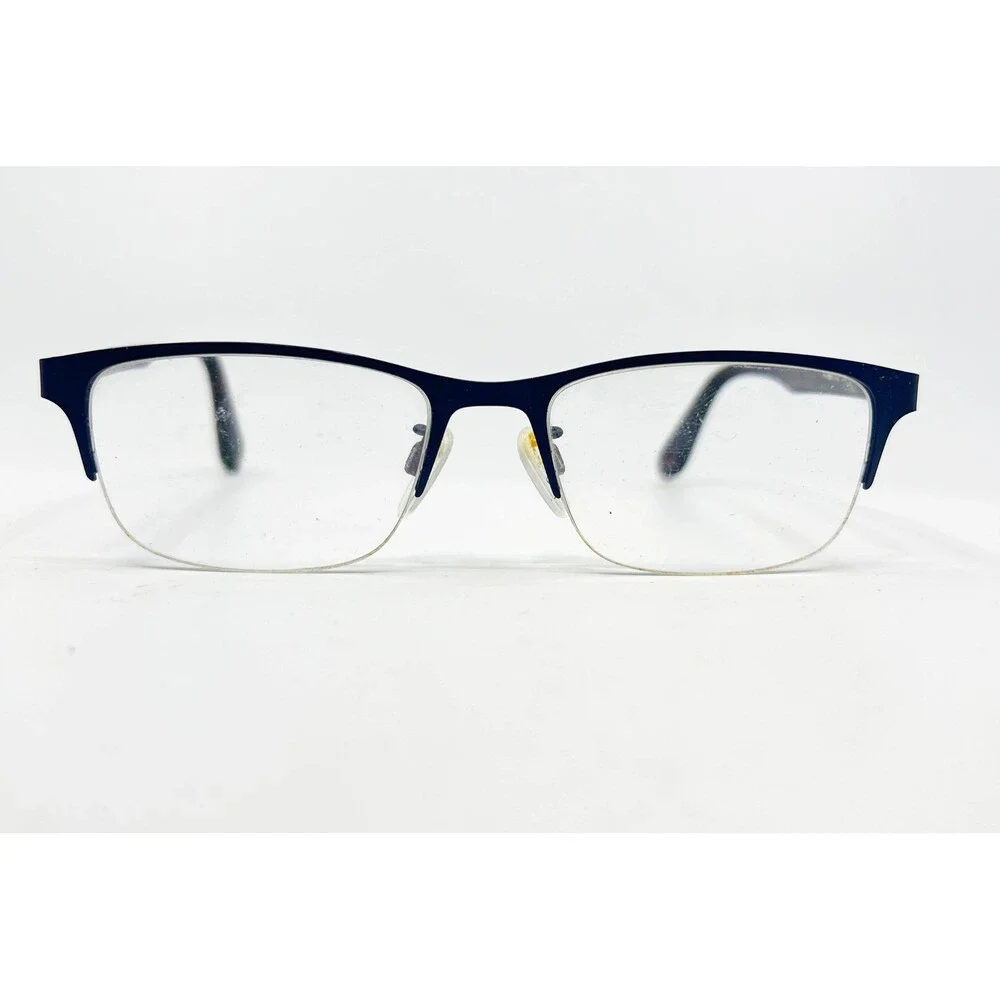 Tommy Hilfiger Eyeglass Frames Mens Blue Half Rim Titanium TH 1583/F 54-18-145
